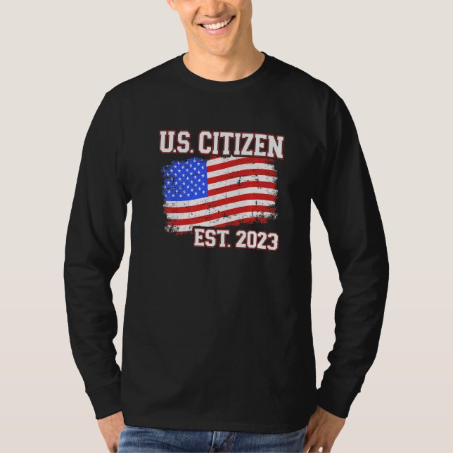 New US citizen 2023 for citizenship with american  T Shirt (Framsida)