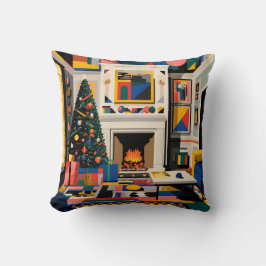 New Wave 1980s Pop Art Christmas Kudde