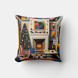 New Wave 1980s Pop Art Christmas Kudde