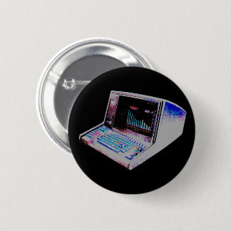 New Wave 80-tals Retro Vintage Dator Pin Knapp