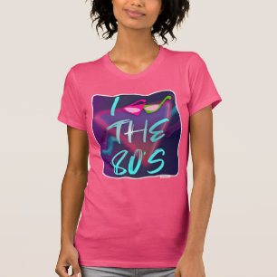 New Wave Glass Stil 80-talet Kärlek Slogan T Shirt