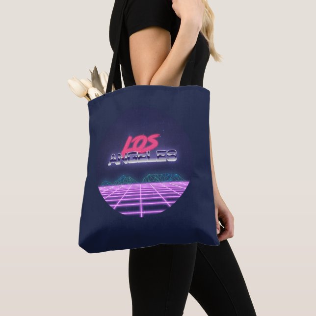 New Wave Retro LA 80s Tote Tygkasse (Närbild)