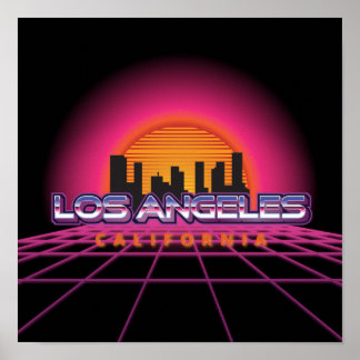 New Wave Retro Los Angeles Poster