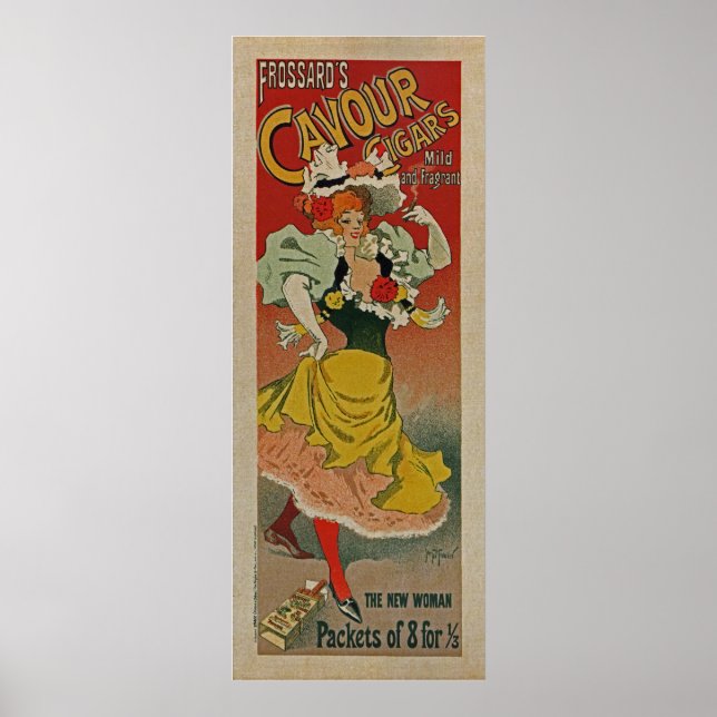 New Woman Frossards Cavour Cigars Mild & Fragrant Poster (Framsidan)