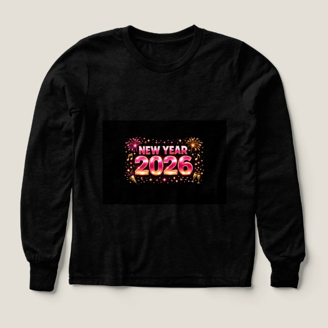 New Year 2026 Celebration T-Shirt | Stylish Party  (Design framsida)