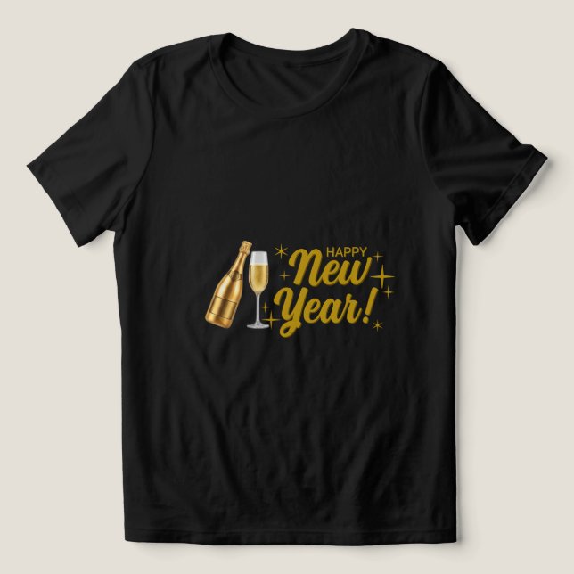  🍾 New year 2026 Champagne Celebration T-Shirt (Design Framsida)