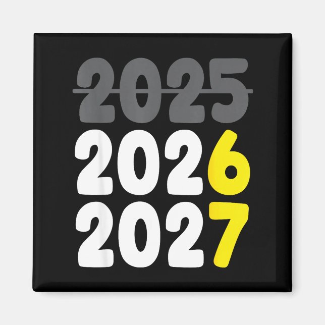 New Year 2026 Funny Six Seven 67 Meme Gen Alpha Sl Magnet (Framsidan)