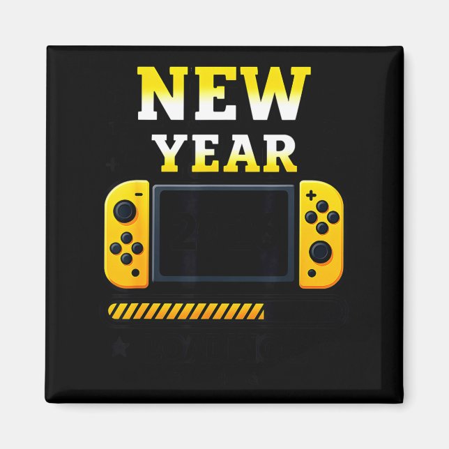 New Year 2026 Loading Gaming Controller New Years  Magnet (Framsidan)
