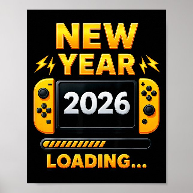 New Year 2026 Loading Gaming Controller New Years  Poster (Framsidan)