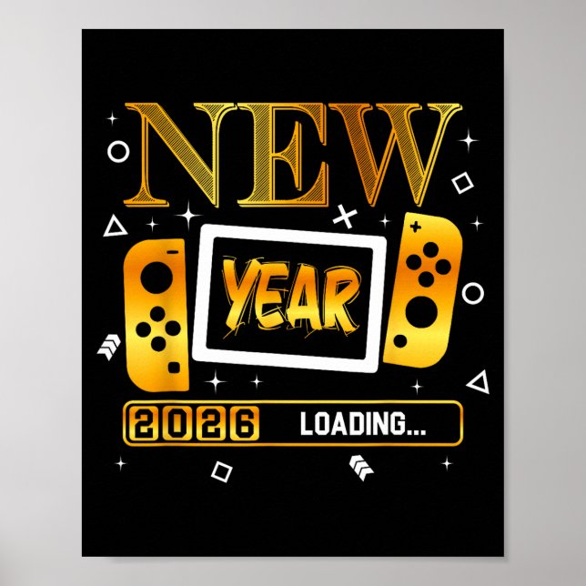New Year 2026 Loading Gaming Controller New Years  Poster (Framsidan)