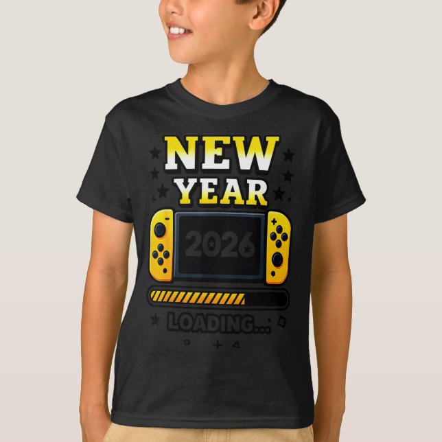 New Year 2026 Loading Gaming Controller New Years  T Shirt (Framsida)