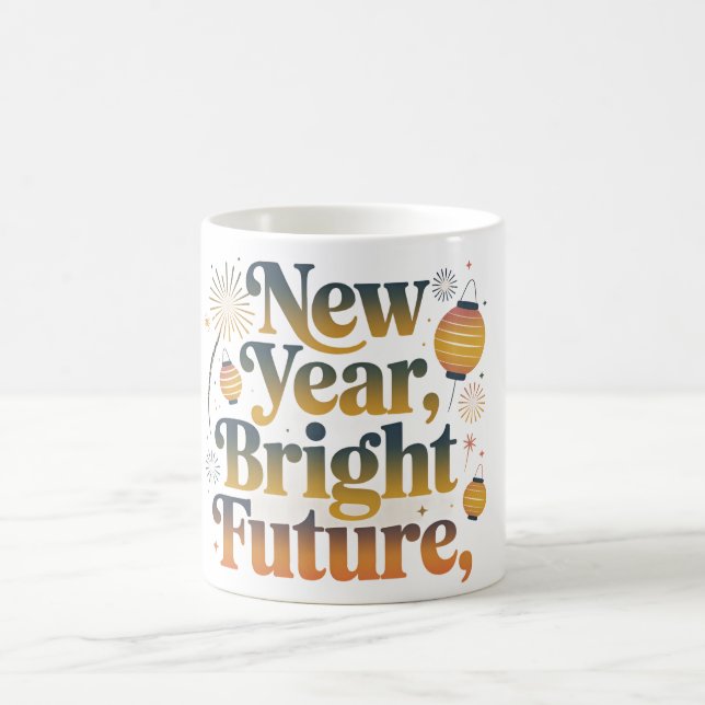 New Year Bright Future Festive Coffee Mug Kaffemugg (Center)