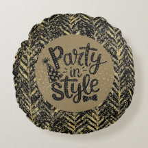 New Year Celebrate,Party in Style,Black Gold Art