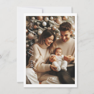 New Year Celebration Card | Family Card Julkort