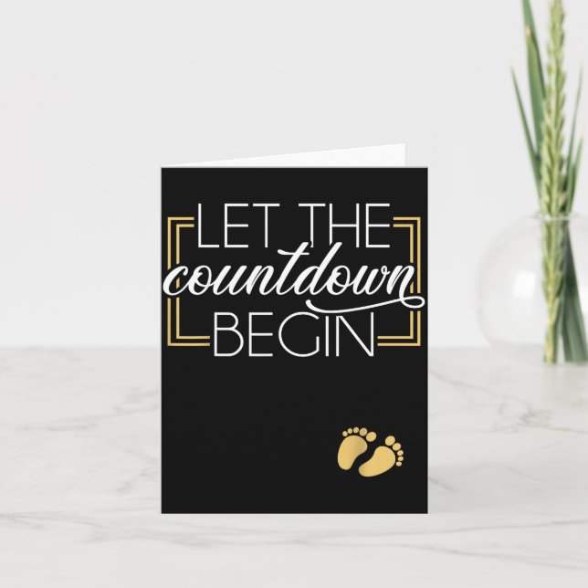 New Year Christmas Pregnancy Announcement Countdow Kort (Framsida)
