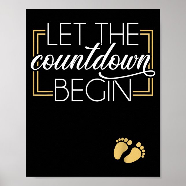 New Year Christmas Pregnancy Announcement Countdow Poster (Framsidan)