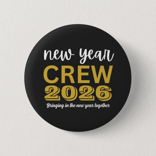 New Year Crew 2026 Knapp (Framsida)