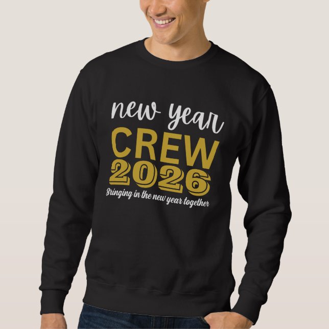 New Year Crew 2026 Lång Ärmad Tröja (Framsida)