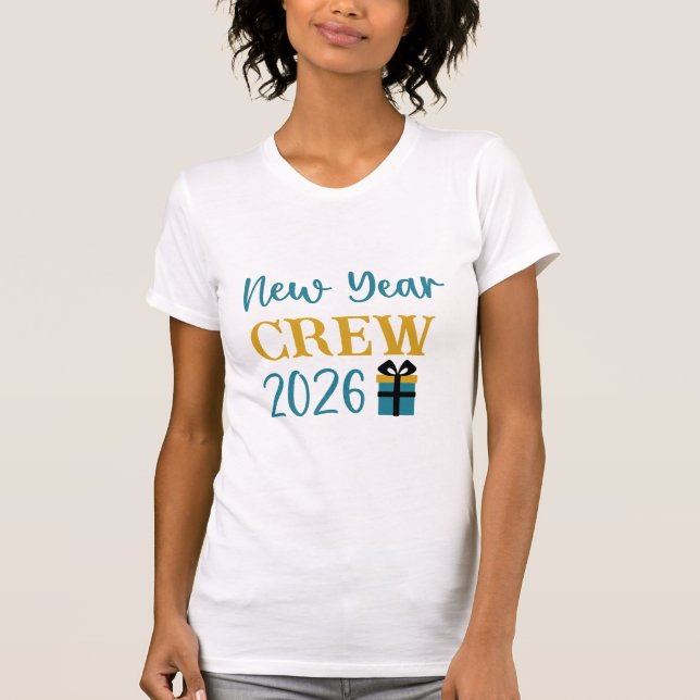 New Year Crew 2026 Matching Group & Party Squad T Shirt (Framsida)