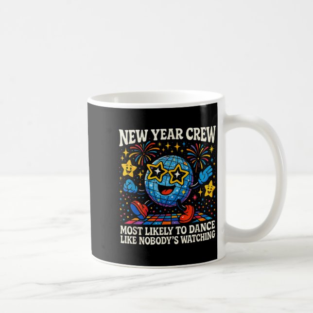 New Year Crew Most Likely To Dance Retro Party  Kaffemugg (Höger)