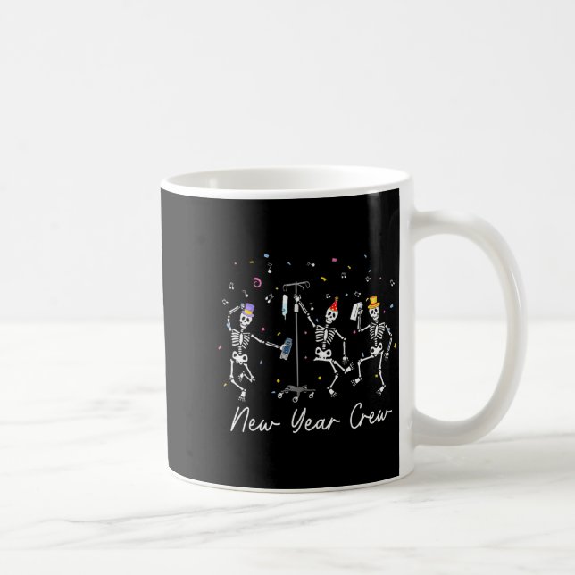 New Year Crew Skeleton Nurse Crew Er Icu New Year  Kaffemugg (Höger)