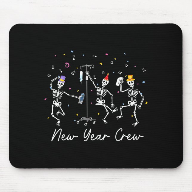 New Year Crew Skeleton Nurse Crew Er Icu New Year  Musmatta (Framsidan)