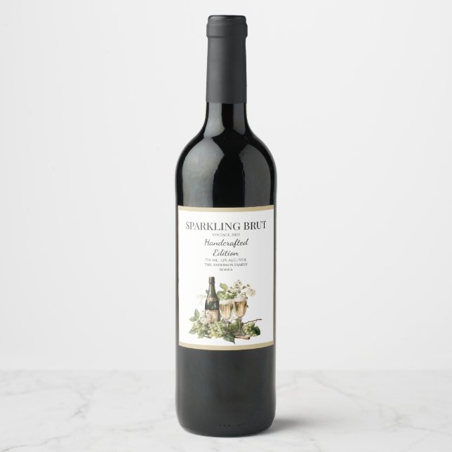 New Year Custom Wine Label | 2026 Bottle Label Vinflaska Etikett (Framsida)