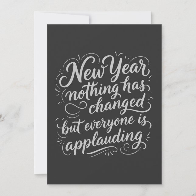 New Year Eve funny quote Julkort (Framsida)