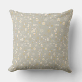 New Year Family Keepsake Pillow – Gold Hearts Kudde