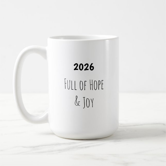 New Year 🥂 Full of Hope & Joy Mug Kaffemugg (Vänster)