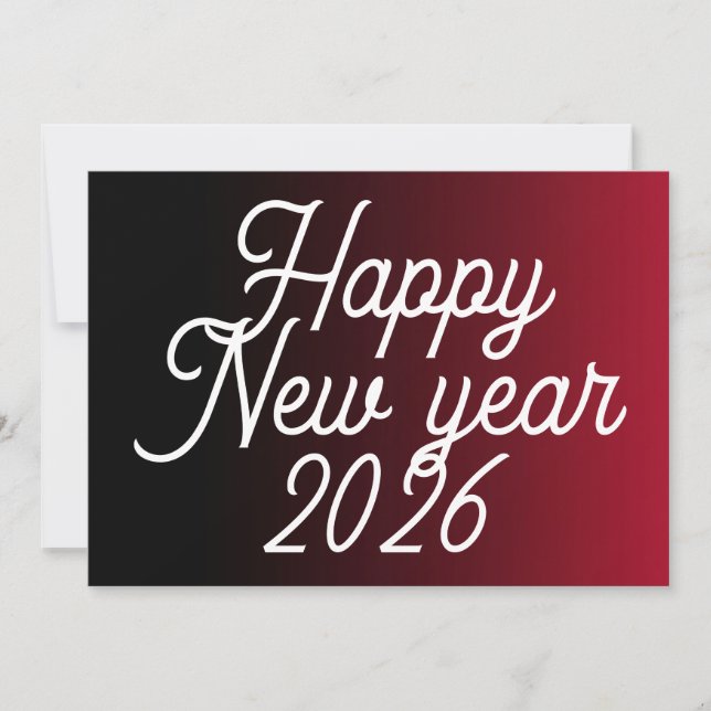 New year greeting card beautiful  julkort (Framsida)