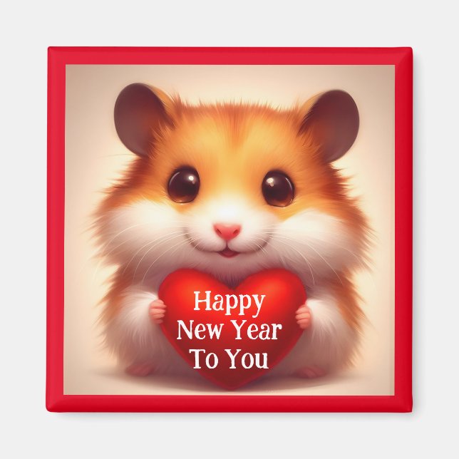 New Year Hamster Magnet (Framsidan)