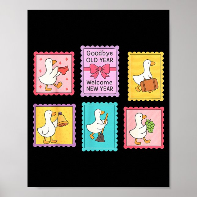 New Year Matching Welcome New Year Midnight Funny  Poster (Framsidan)