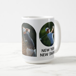 New Year motivational custom add your own photo Kaffemugg
