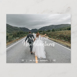 New Year New Adventures | Newlywed Photo Holiday Vykort