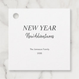 New Year New Adventures | White Gift Tags Gåvor Etiketter