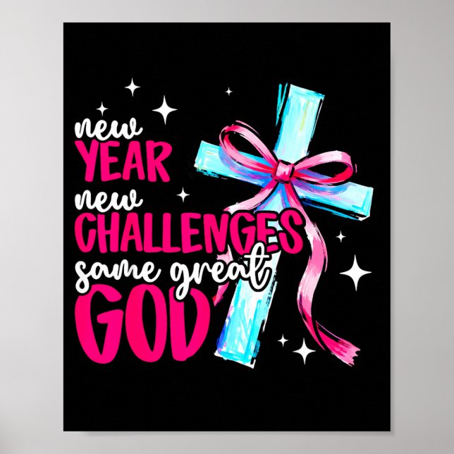New Year New Challenges Sam Great God Christian Ne Poster (Framsidan)
