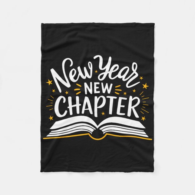 New Year New Chapter Happy New Year 2025 Book  Fleecefilt (Framsidan)