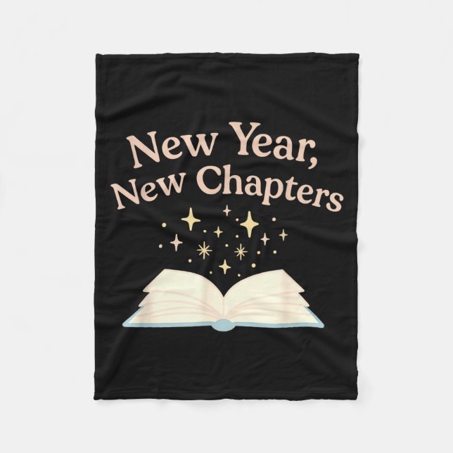 New Year New Chapters Cozy Reading For Book Lovers Fleecefilt (Framsidan)