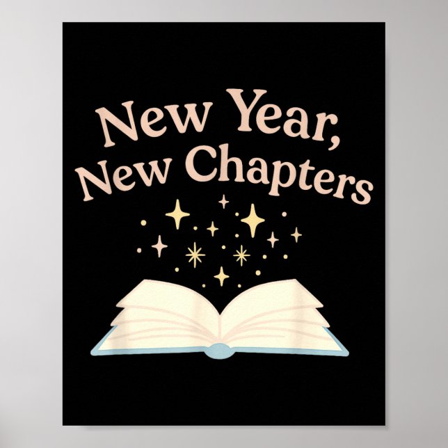 New Year New Chapters Cozy Reading For Book Lovers Poster (Framsidan)