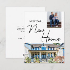 New Year New Home Moving Announcement photos Julkort