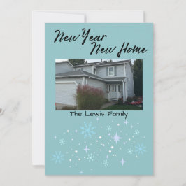 New Year New Home Snowflake Christmas Card Julkort