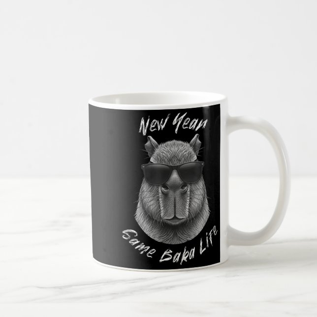 New Year Same Baka Life Capybara Joke  Kaffemugg (Höger)