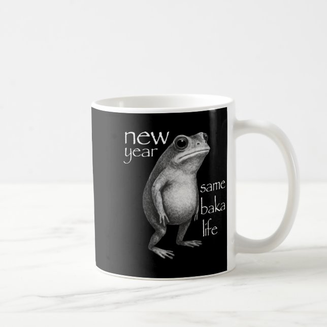 New Year Same Baka Life Funny Frog Joke  Kaffemugg (Höger)