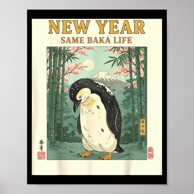New Year Same Baka Life Penguin New Year 2026 Reso Poster (Framsidan)