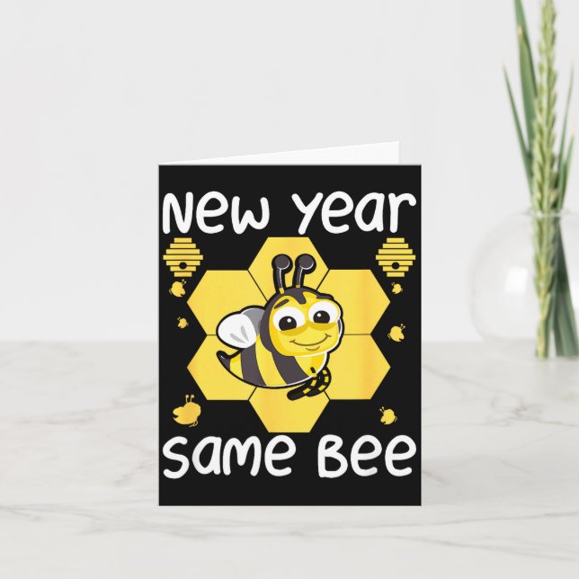 New Year Same Bee Meme Funny New Years Eve  Kort (Framsida)