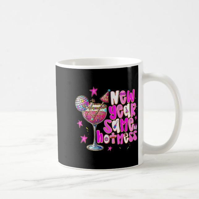 New Year Same Hot Mess Martini Tail New Year Women Kaffemugg (Höger)