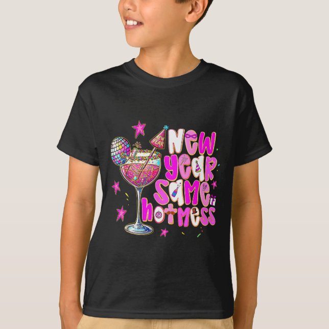 New Year Same Hot Mess Martini Tail New Year Women T Shirt (Framsida)