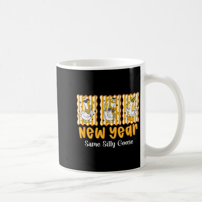 New Year Same Silly Goose Funny 2026 New Year Teac Kaffemugg (Höger)