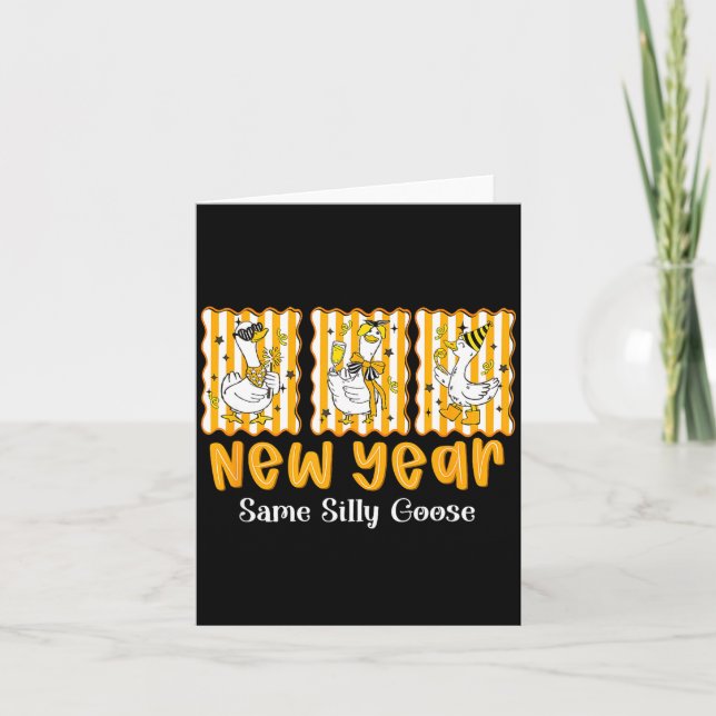New Year Same Silly Goose Funny 2026 New Year Teac Kort (Framsida)